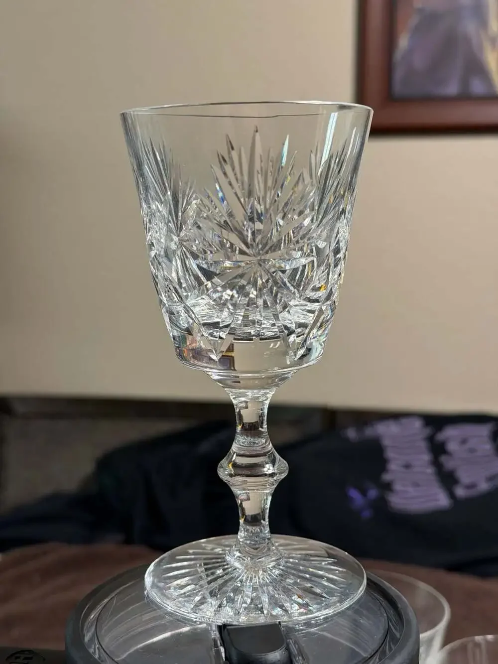 Set of 6 Vintage Edinburgh Crystal 'Star of Edinburgh' Cut Crystal Wine Glasses